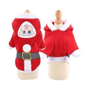 Chirstmas Dog Clothes Winter Dog Coat Soft Warm Puppy Jacket Santa Dog Clothing For Dogs Cats 2