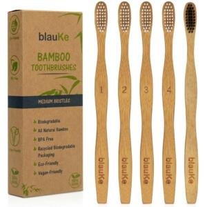 Bamboo toothbrush set, biodegradable toothbrush, eco-friendly toothbrush
