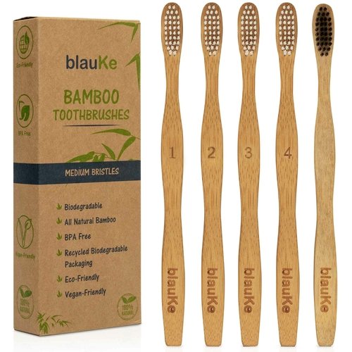 Bamboo toothbrush set, biodegradable toothbrush, eco-friendly toothbrush